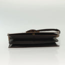 Salvatore Ferragamo Shoulder Bag Vinyl Brown Gold Auth BA4715-10