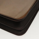 Salvatore Ferragamo Shoulder Bag Vinyl Brown Gold Auth BA4715-11