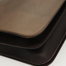 Salvatore Ferragamo Shoulder Bag Vinyl Brown Gold Auth BA4715-13