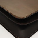 Salvatore Ferragamo Shoulder Bag Vinyl Brown Gold Auth BA4715-14