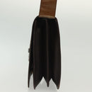 Salvatore Ferragamo Shoulder Bag Vinyl Brown Gold Auth BA4715-4