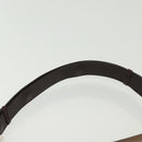 Salvatore Ferragamo Shoulder Bag Vinyl Brown Gold Auth BA4715-8