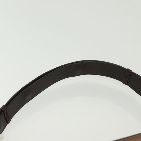 Salvatore Ferragamo Shoulder Bag Vinyl Brown Gold Auth BA4715