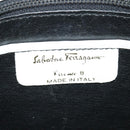 Salvatore Ferragamo Shoulder Bag Leather White Gold Auth BA4716-12