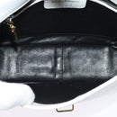 Salvatore Ferragamo Shoulder Bag Leather White Gold Auth BA4716-10