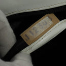 Salvatore Ferragamo Shoulder Bag Leather White Gold Auth BA4716-11