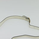 Salvatore Ferragamo Shoulder Bag Leather White Gold Auth BA4716-8