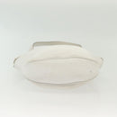 BURBERRY Shoulder Bag Leather White Silver Auth BA4718-6