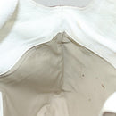 BURBERRY Shoulder Bag Leather White Silver Auth BA4718-19