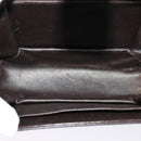 CELINE C Sulky Horsebit Shoulder Bag Canvas Leather Brown Gold Auth BA4723-11