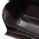 CELINE C Sulky Horsebit Shoulder Bag Canvas Leather Brown Gold Auth BA4723-20