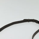 CELINE C Sulky Horsebit Shoulder Bag Canvas Leather Brown Gold Auth BA4723-8