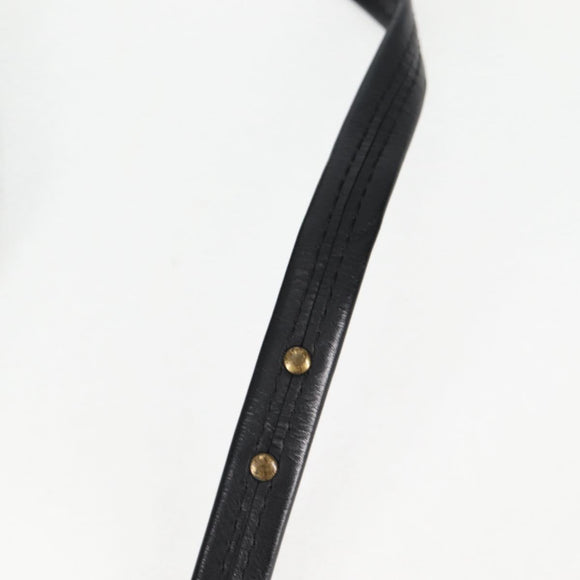 Chloe Hand Bag Leather 2way Black Gold Auth BA4725