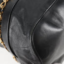 Chloe Hand Bag Leather 2way Black Gold Auth BA4725-17