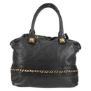 Chloe Hand Bag Leather 2way Black Gold Auth BA4725-2