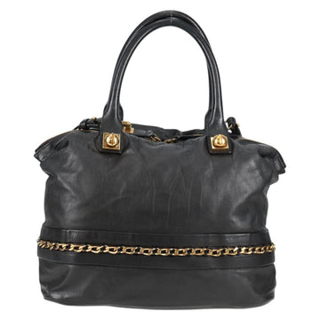 Chloe Hand Bag Leather 2way Black Gold Auth BA4725 - 0