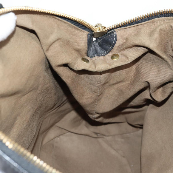 Chloe Hand Bag Leather 2way Black Gold Auth BA4725