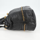 Chloe Hand Bag Leather 2way Black Gold Auth BA4725-4