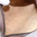 GUCCI GG Supreme Web Sherry Line Clutch Bag PVC Beige Gold Auth BA4726-10