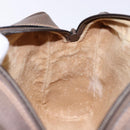 GUCCI GG Supreme Web Sherry Line Clutch Bag PVC Beige Gold Auth BA4726-17