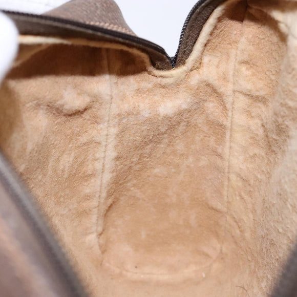 GUCCI GG Supreme Web Sherry Line Clutch Bag PVC Beige Gold Auth BA4726