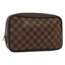 LOUIS VUITTON Damier Ebene Trousse Toilette Clutch Bag N47623 LV Auth BA4732-1