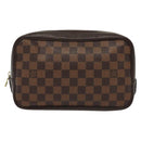 LOUIS VUITTON Damier Ebene Trousse Toilette Clutch Bag N47623 LV Auth BA4732-13