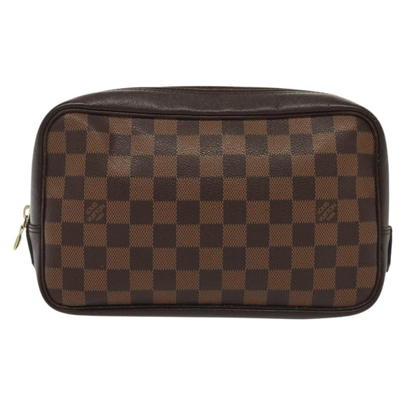 LOUIS VUITTON Damier Ebene Trousse Toilette Clutch Bag N47623 LV Auth BA4732