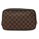 LOUIS VUITTON Damier Ebene Trousse Toilette Clutch Bag N47623 LV Auth BA4732-2