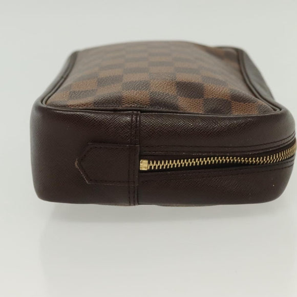 LOUIS VUITTON Damier Ebene Trousse Toilette Clutch Bag N47623 LV Auth BA4732