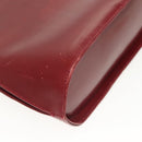 Salvatore Ferragamo Vala Chain Shoulder Bag Leather Bordeaux Gold Auth BA4735-12