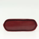 Salvatore Ferragamo Vala Chain Shoulder Bag Leather Bordeaux Gold Auth BA4735-9