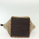 GUCCI GG Canvas Web Sherry Line Tote Bag Gold Beige 131228 Auth BA4742-6