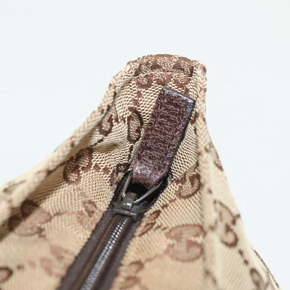 GUCCI GG Canvas Web Sherry Line Tote Bag Gold Beige 131228 Auth BA4742