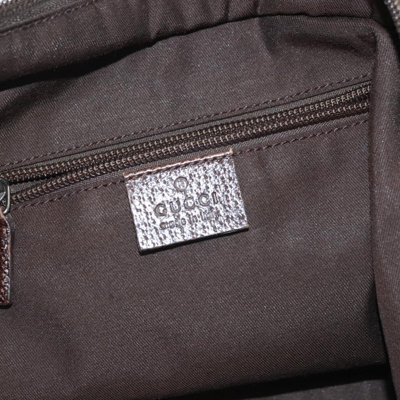 GUCCI GG Canvas Web Sherry Line Tote Bag Gold Beige 131228 Auth BA4742