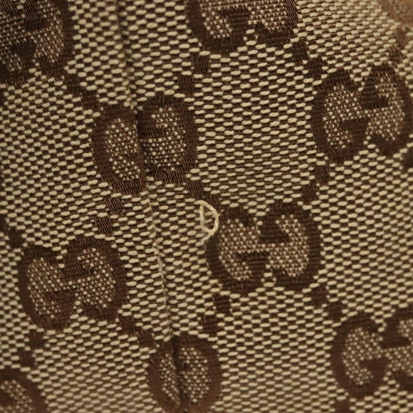 GUCCI GG Canvas Web Sherry Line Tote Bag Gold Beige 131228 Auth BA4742