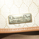 Christian Dior Honeycomb Canvas Chain Shoulder Bag PVC Beige Gold Auth BA4743-16