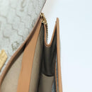 Christian Dior Honeycomb Canvas Chain Shoulder Bag PVC Beige Gold Auth BA4743-18