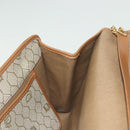 Christian Dior Honeycomb Canvas Chain Shoulder Bag PVC Beige Gold Auth BA4743-19