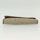 Christian Dior Honeycomb Canvas Chain Shoulder Bag PVC Beige Gold Auth BA4743-9