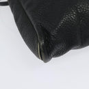 Christian Dior Shoulder Bag Leather Black Silver Auth BA4744-15