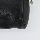 Christian Dior Shoulder Bag Leather Black Silver Auth BA4744-16