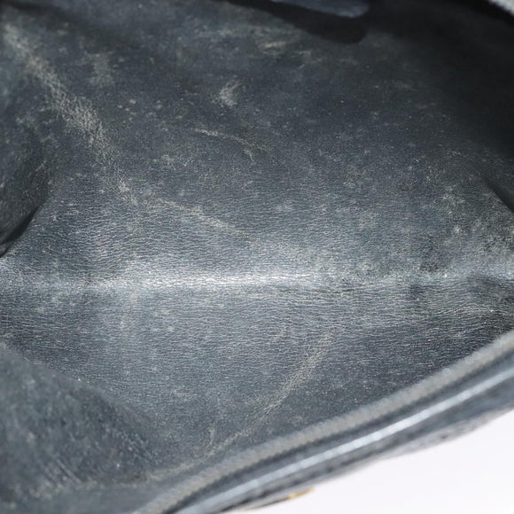 Christian Dior Shoulder Bag Leather Black Silver Auth BA4744