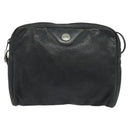 Christian Dior Shoulder Bag Leather Black Silver Auth BA4744-13