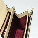 GUCCI Horsebit Zumi Shoulder Bag Leather Beige Gold Silver 576388 Auth BA4748-19