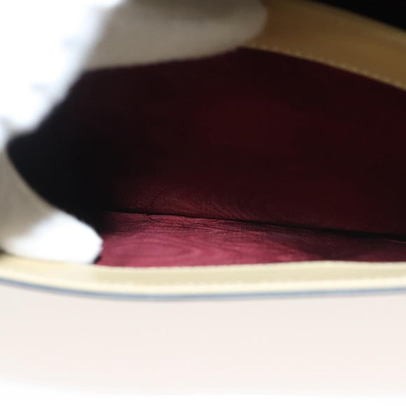 GUCCI Horsebit Zumi Shoulder Bag Leather Beige Gold Silver 576388 Auth BA4748