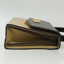 GUCCI Horsebit Zumi Shoulder Bag Leather Beige Gold Silver 576388 Auth BA4748-3