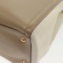 PRADA Hand Bag Safiano Leather 2way Beige Gold Auth BA4750-20
