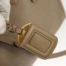 PRADA Hand Bag Safiano Leather 2way Beige Gold Auth BA4750-21