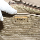 PRADA Hand Bag Safiano Leather 2way Beige Gold Auth BA4750-24